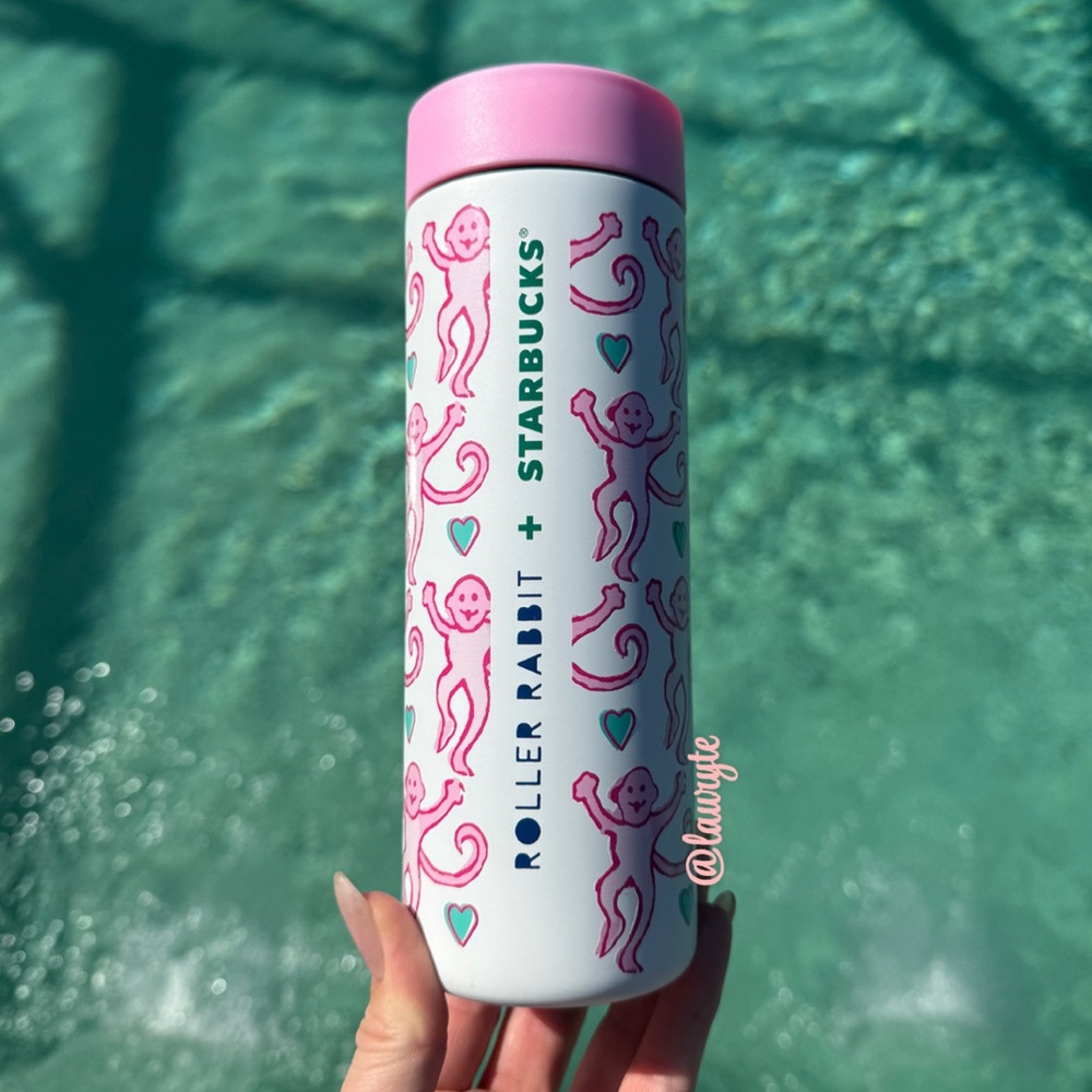 Starbucks MiiR Roller Rabbit Pink Lovely Monkey Stainless Steel Tumbler